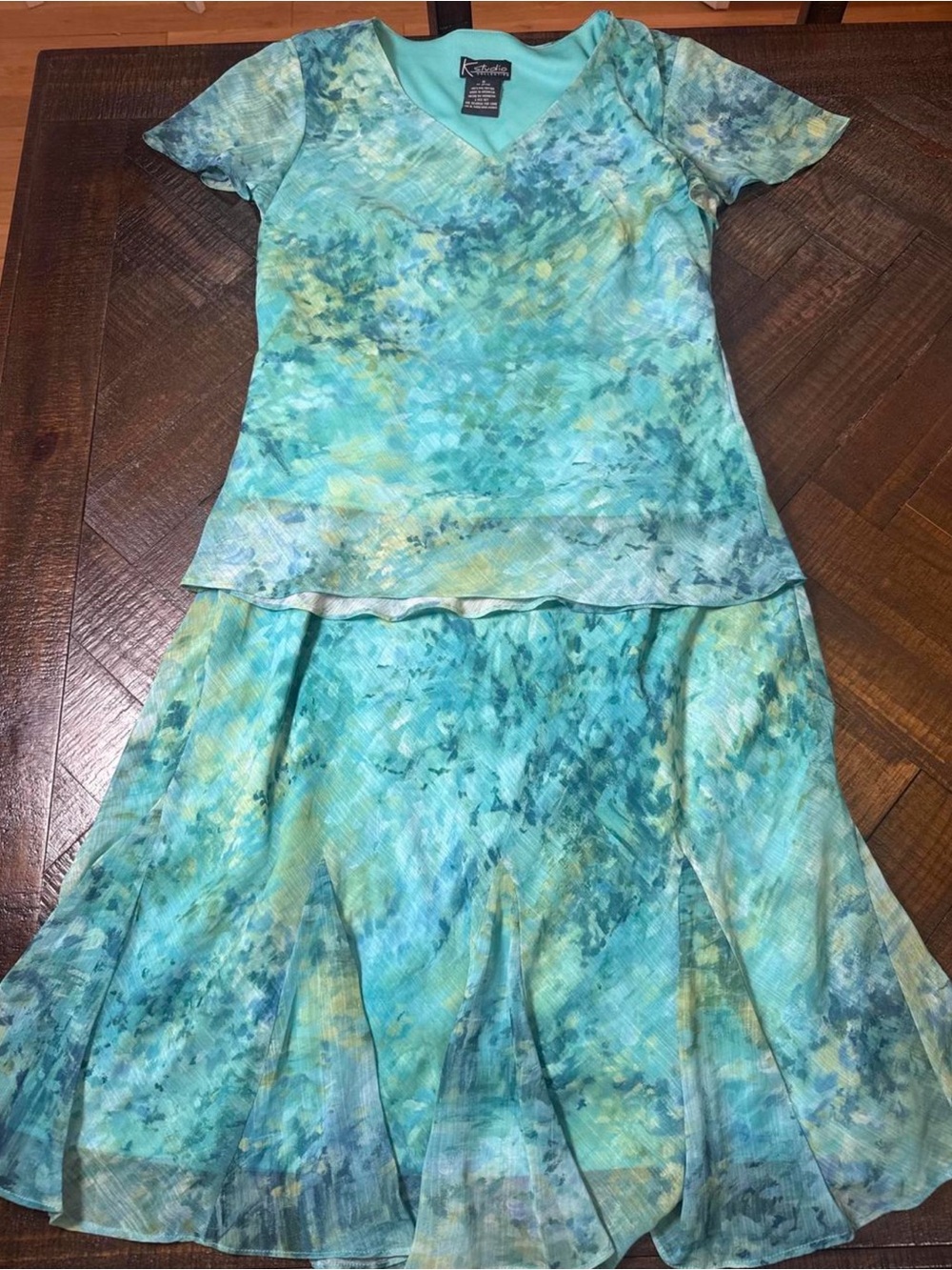 K Studio Collection Y2K Watercolor Fairycore 2 Piece Skirt Set Size 6